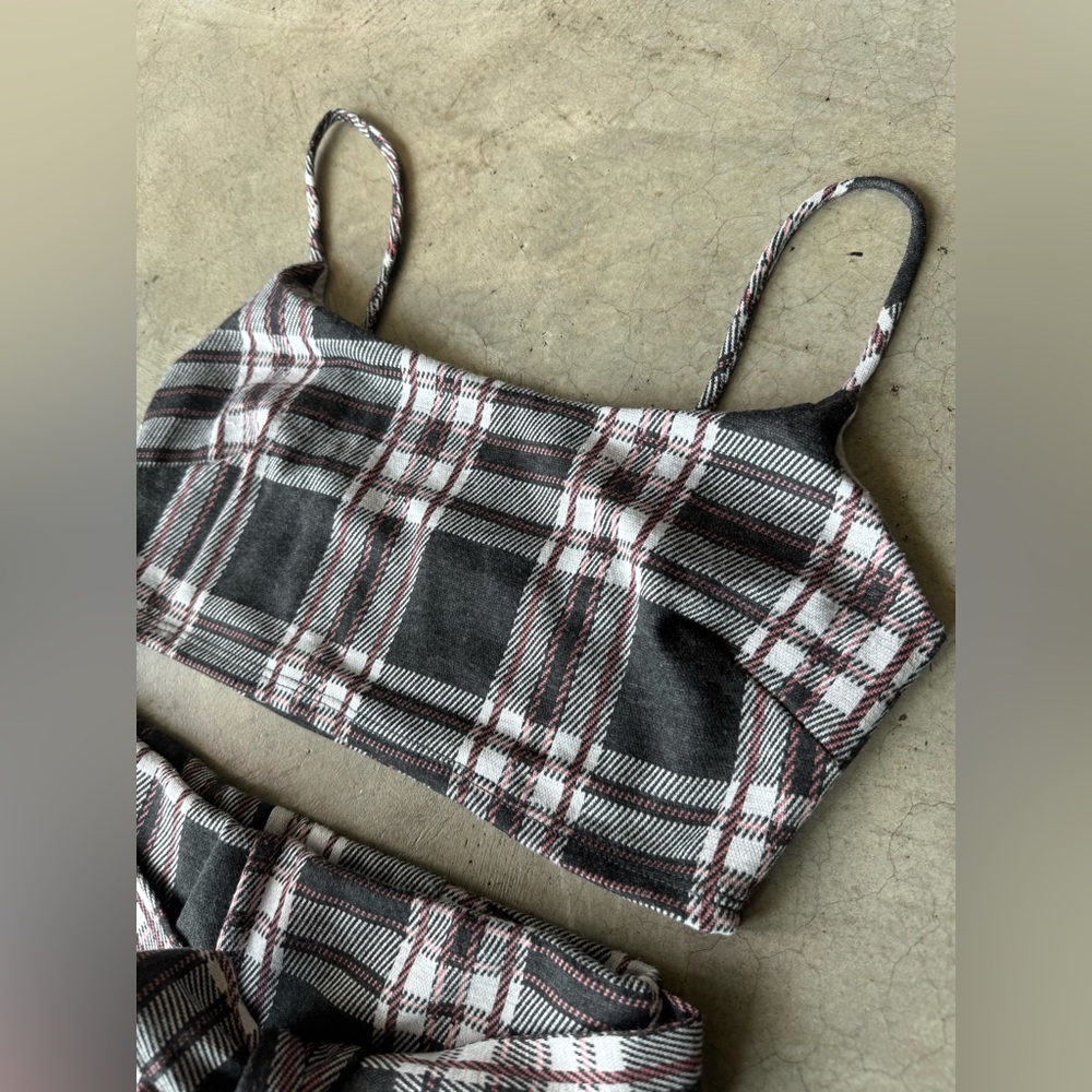 Reckless Rep Plaid Set — 2 Piece Crop Top & Shorts - Picture 3 of 5